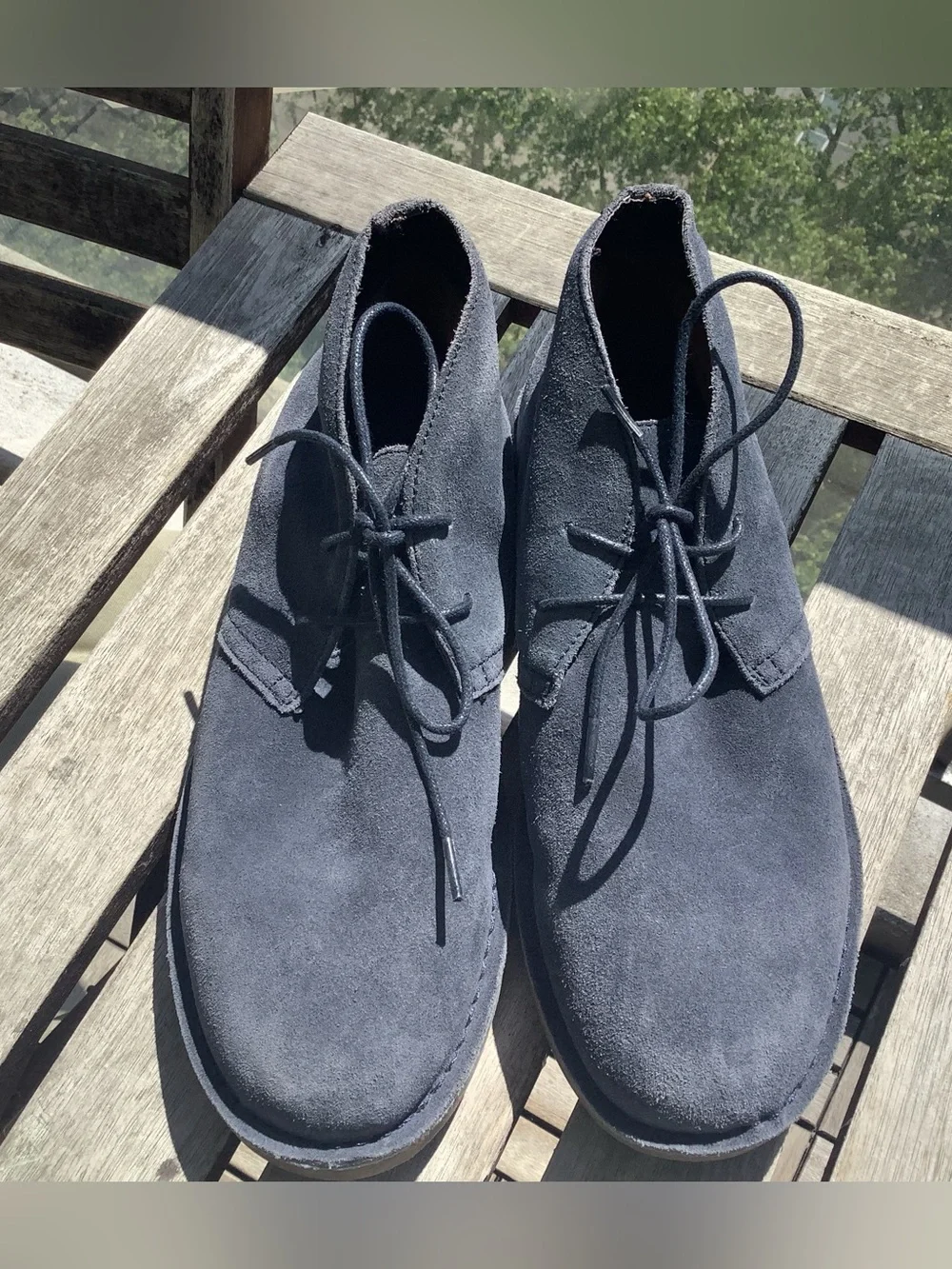 J.CREW Bennett Chukka Suede Ankle Boot in Blue Sz 7